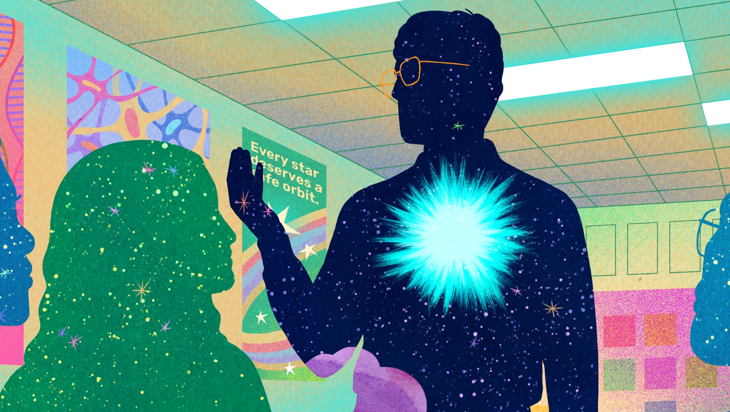 A mentor leads the class