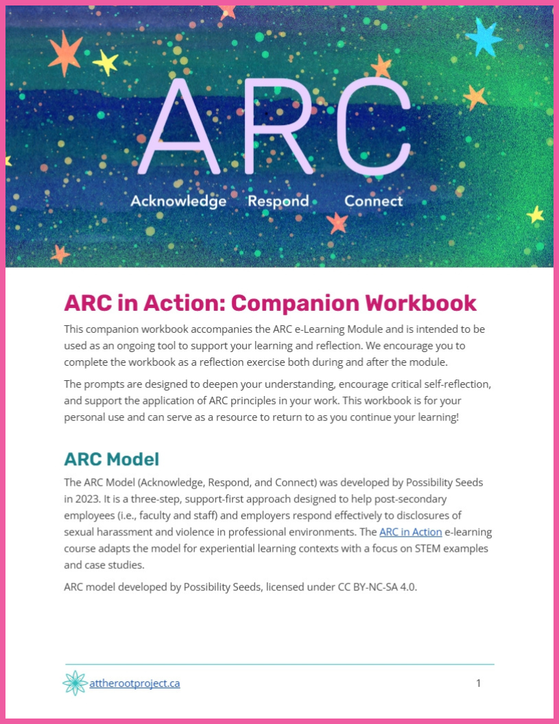 ARC companion workbook cover page