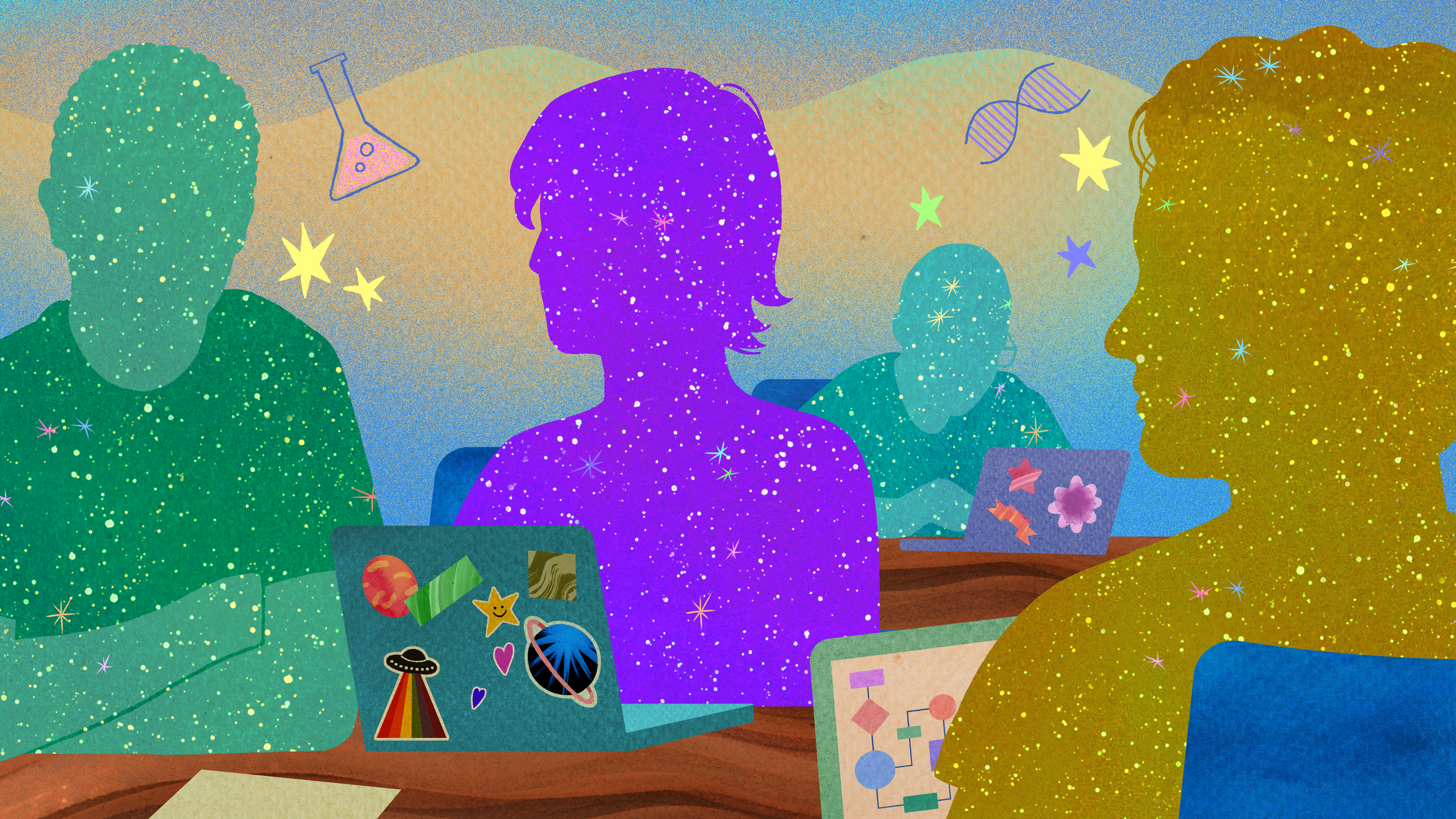 Students in a STEM class