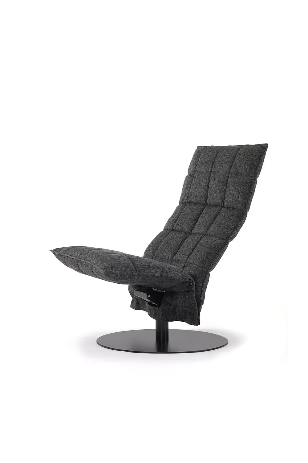46007 Narrow Swivel k chair, matt-black plate, Das dark grey
