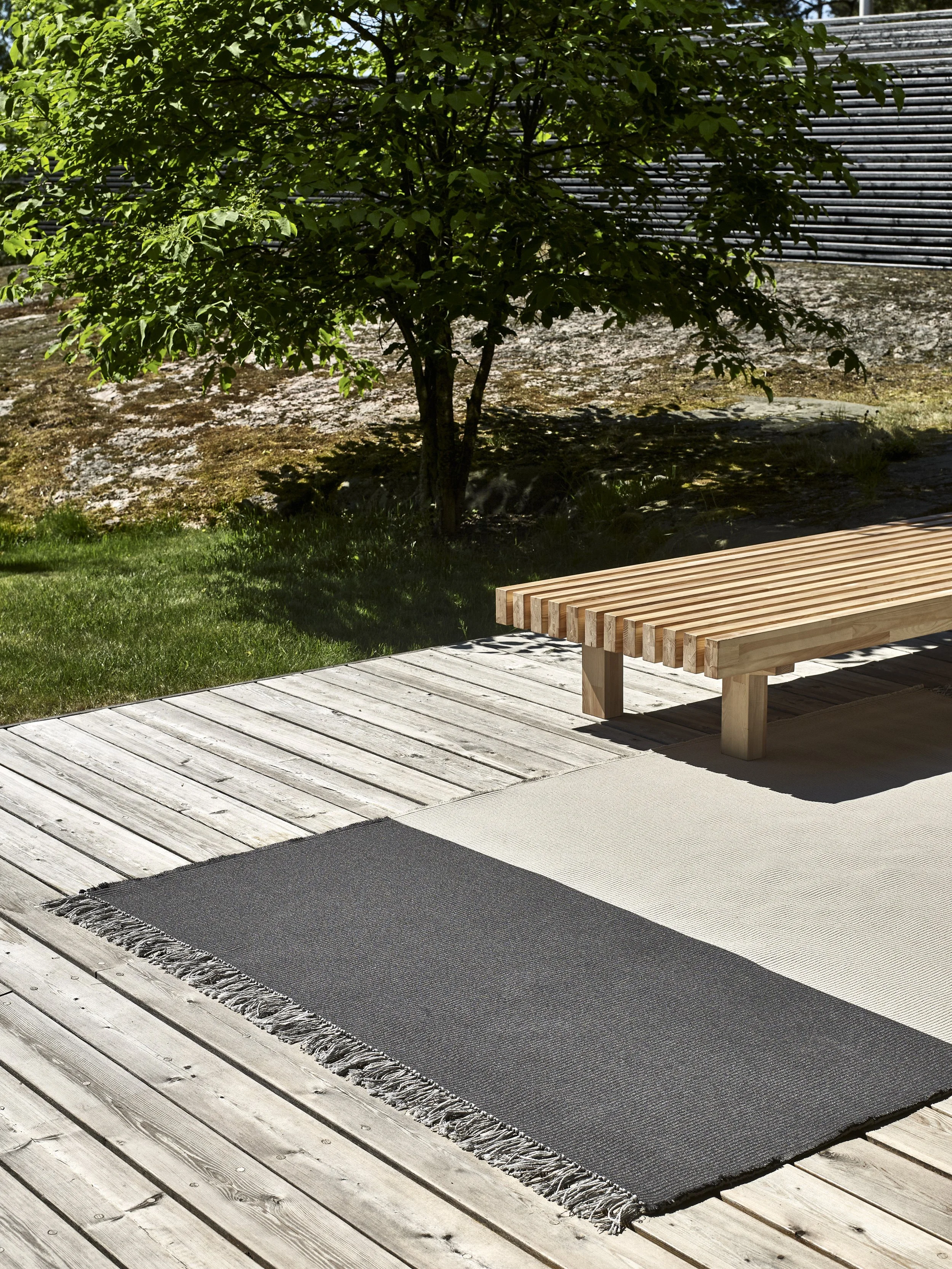 The Woodnotes In/Out carpet has a soft feel and is transpiring therefore ideal for leisure living.