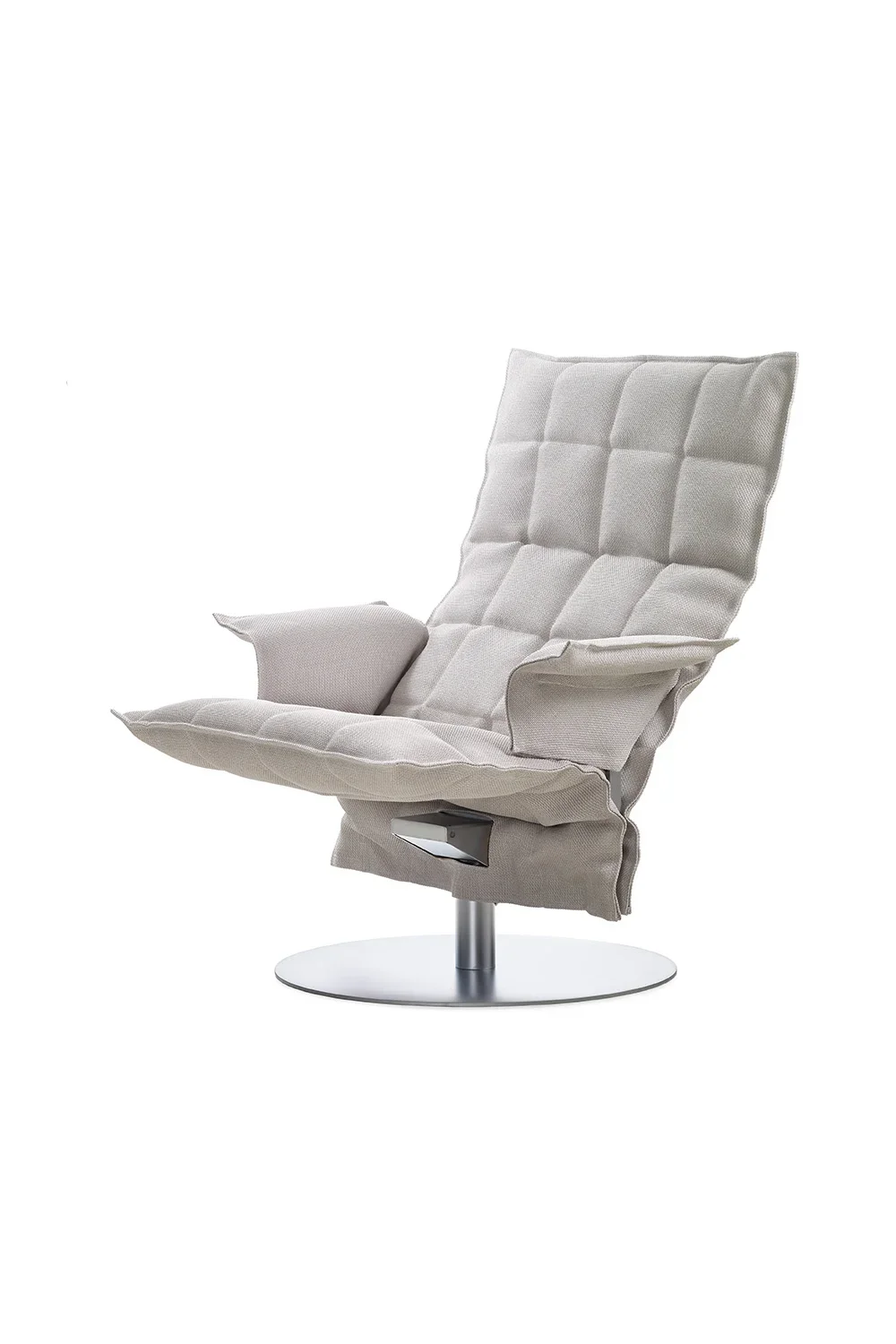46009 Swivel k Chair with Armrests, Sand stone-white