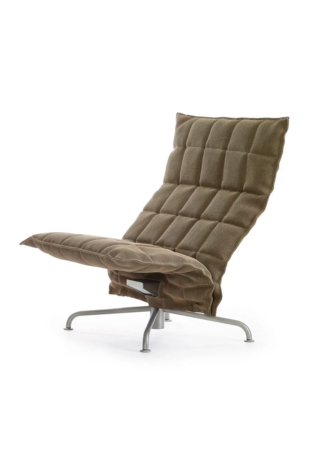 46025 Wide swivel k Chair with matt-chromed star base, Sand natural-black