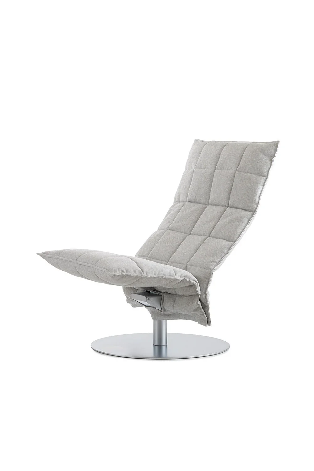 46007 Narrow Swivel k chair, matt-chromed plate base, Das50 stone