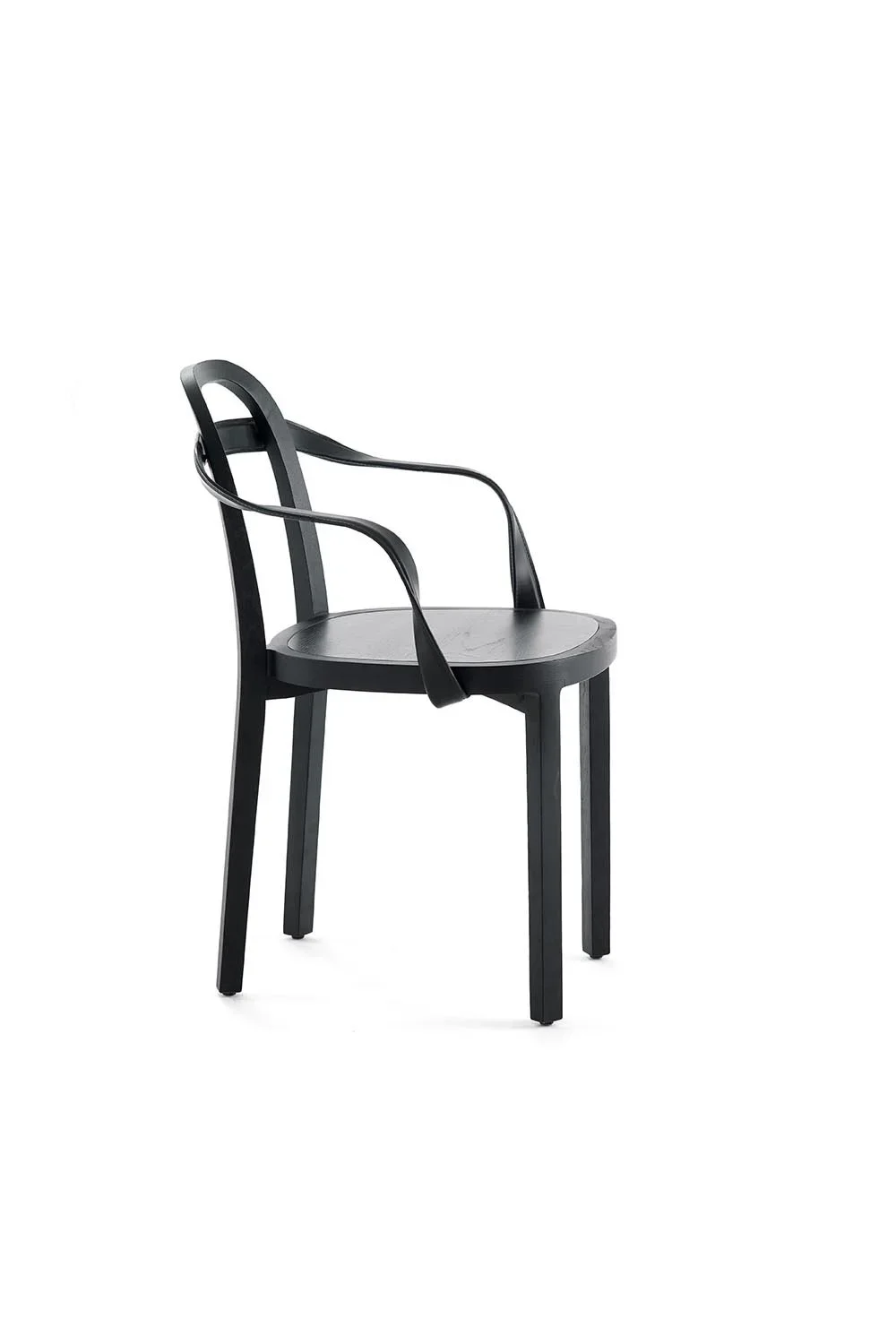 4459 Siro with armrests, stained black oak