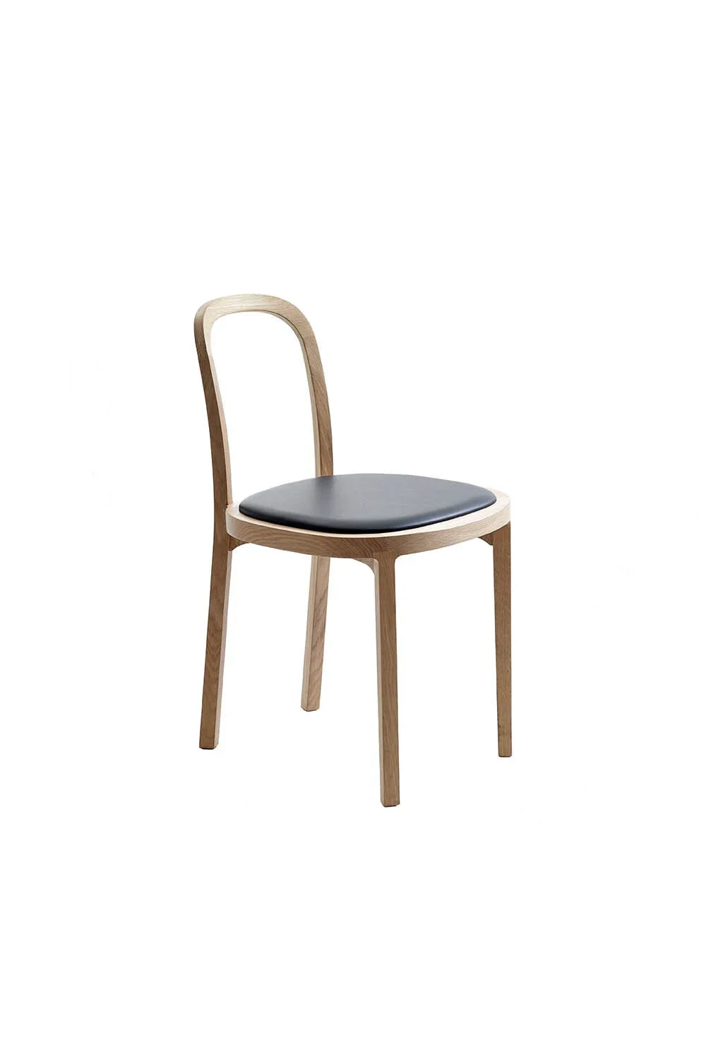 4410 Siro chair seat upholstered with leather, oak