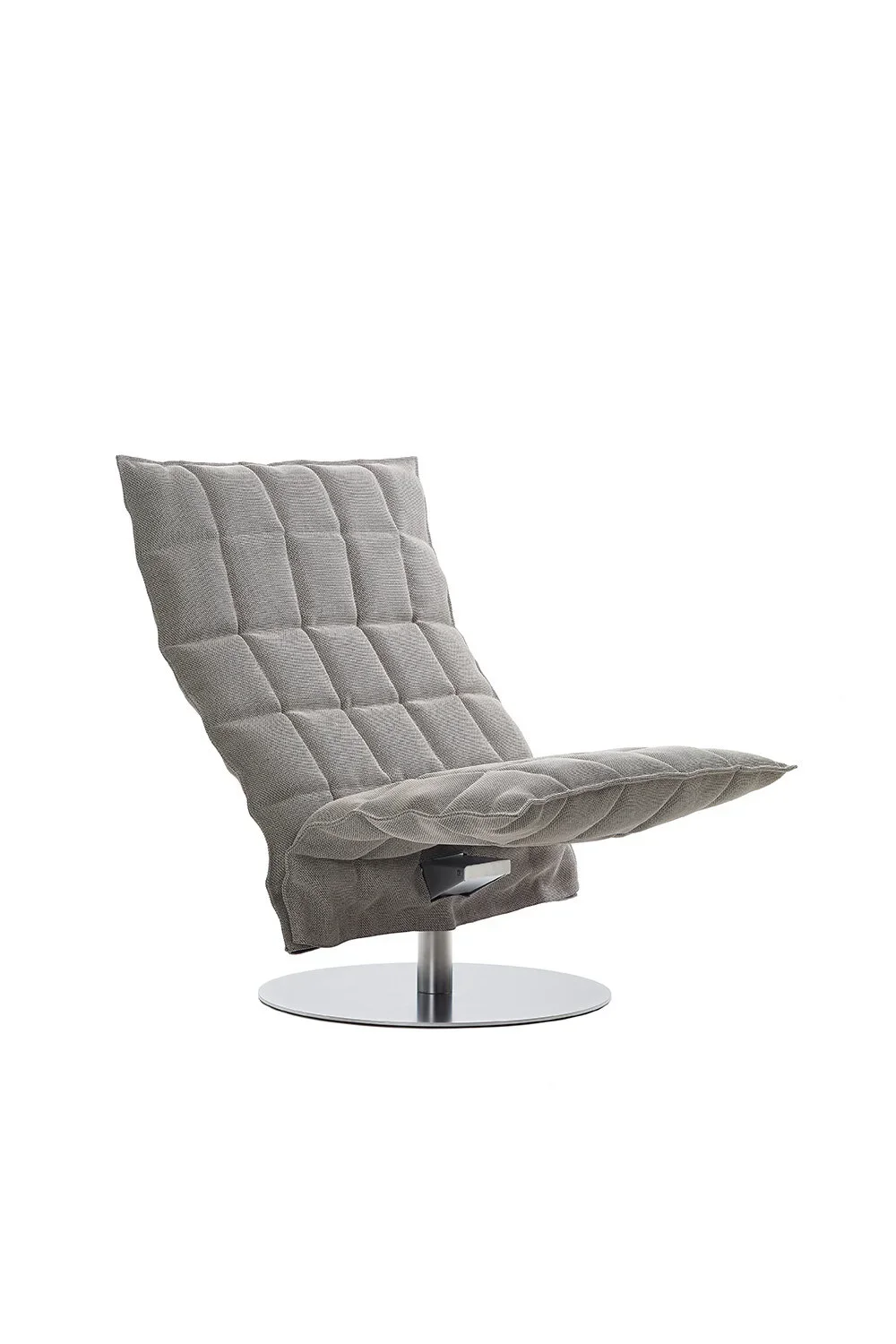 46005 Wide Swivel k Chair, matt-chromed plate base, Sand stone-black