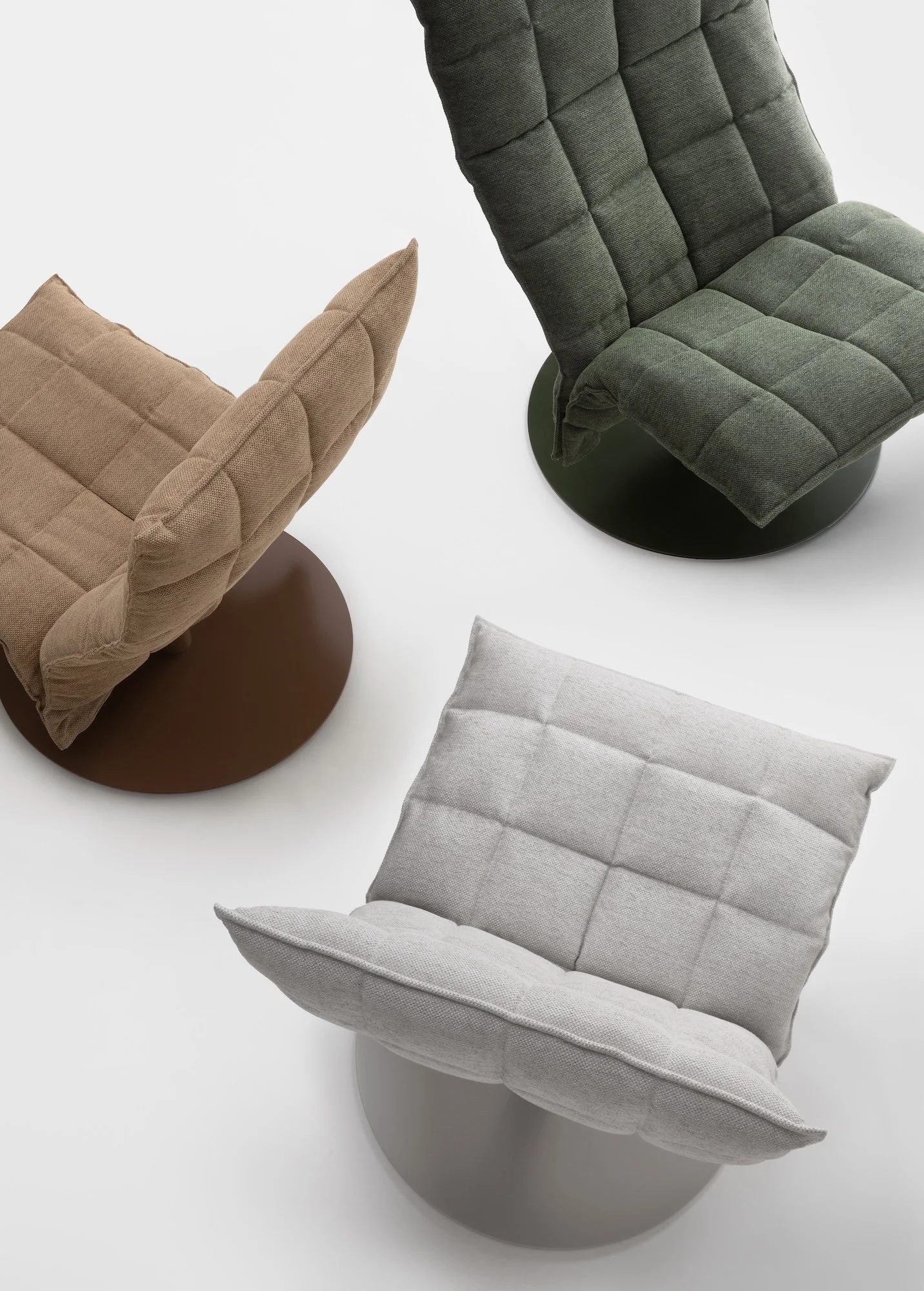 K chair 20th anniversary, Tiili/Brick, Betoni/Concrete and Puisto/Park