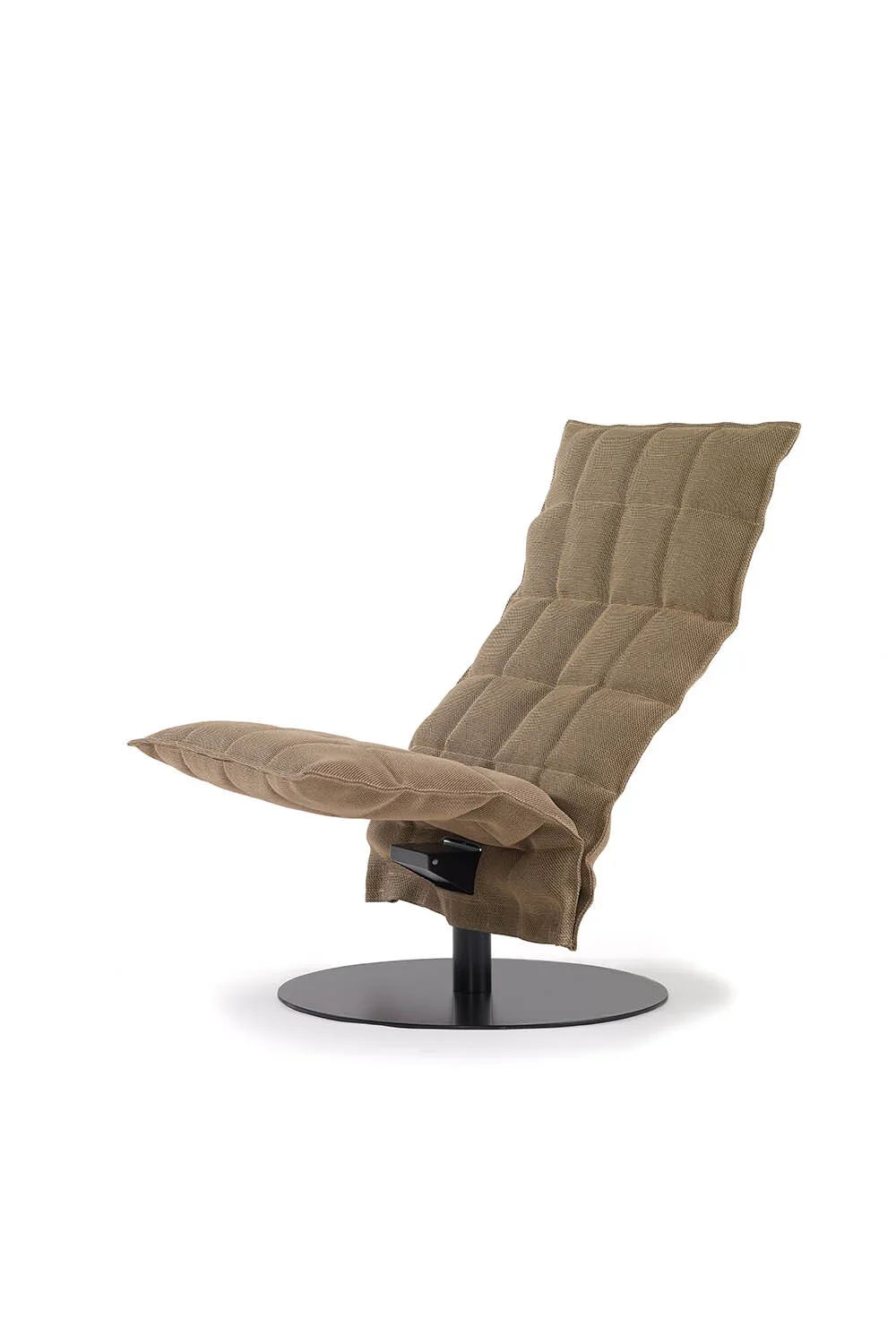 46007 Narrow Swivel k chair, matt-black plate, Sand natural-black