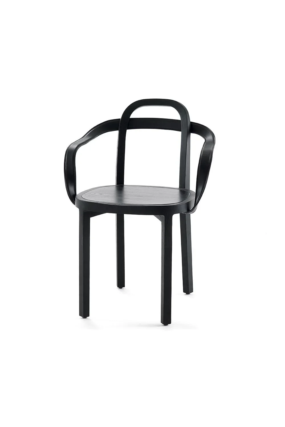 4459 Siro with armrests, stained black oak