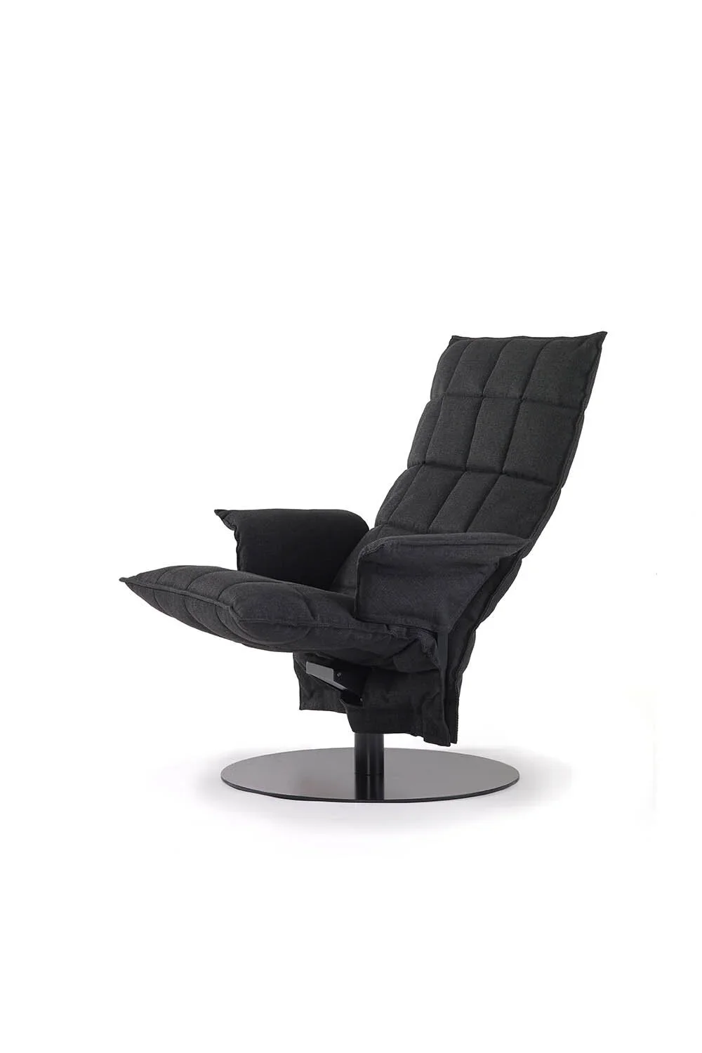 46009 Swivel k Chair with Armrests with black plate, Das black