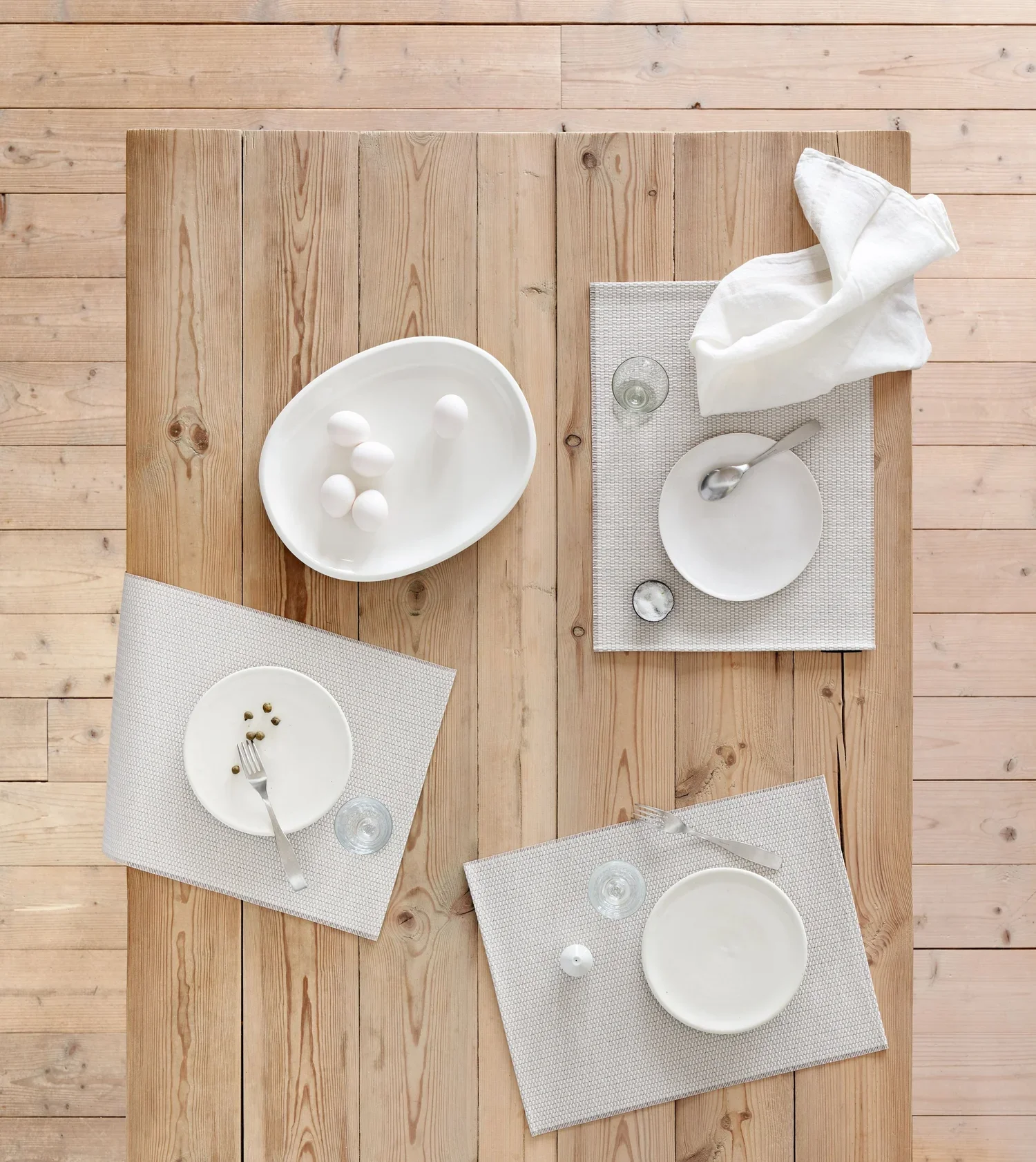 Place mats Morning white-stone