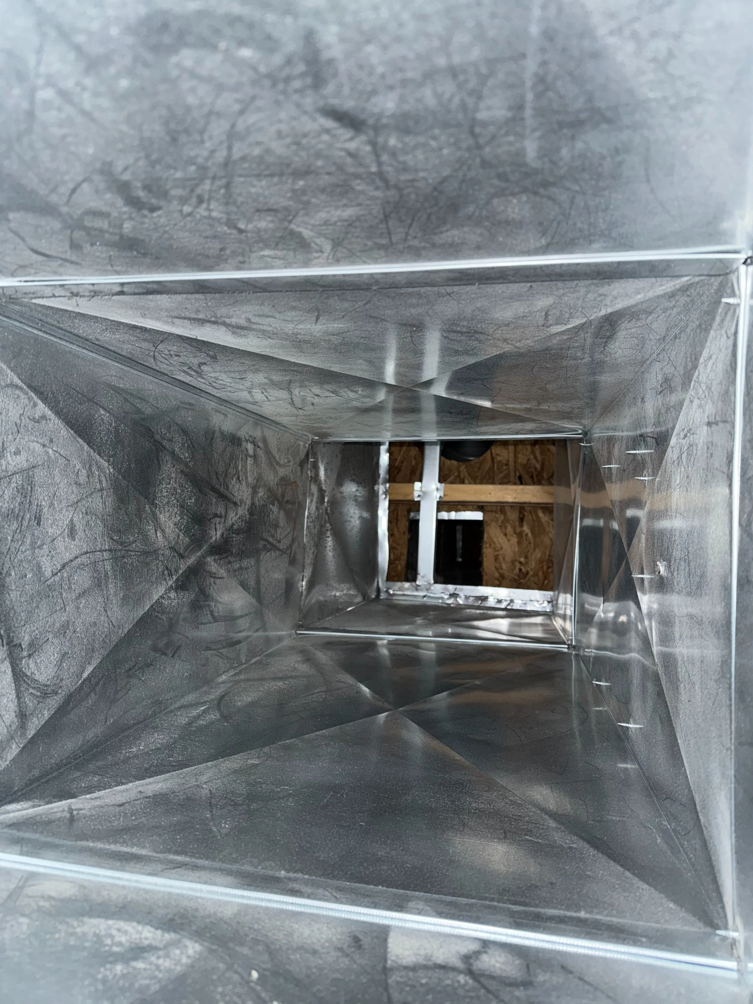 Air duct cleaning Kansas City results—clean metal duct interior and airflow path