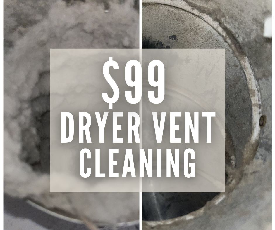 Residential dryer vent cleaning results with clear, lint-free ducting