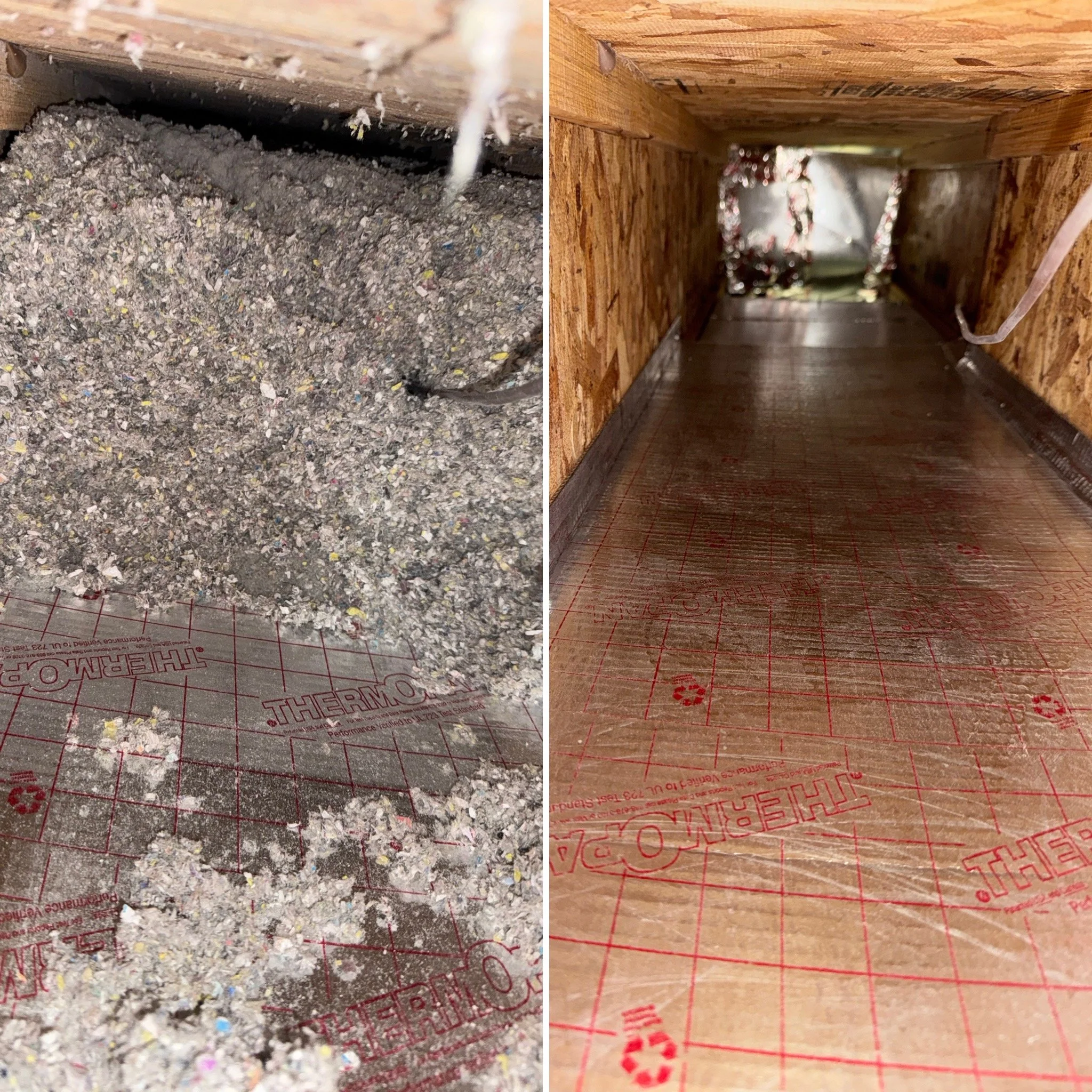 Professional duct cleaning in Kansas City showing clean trunk line and branches