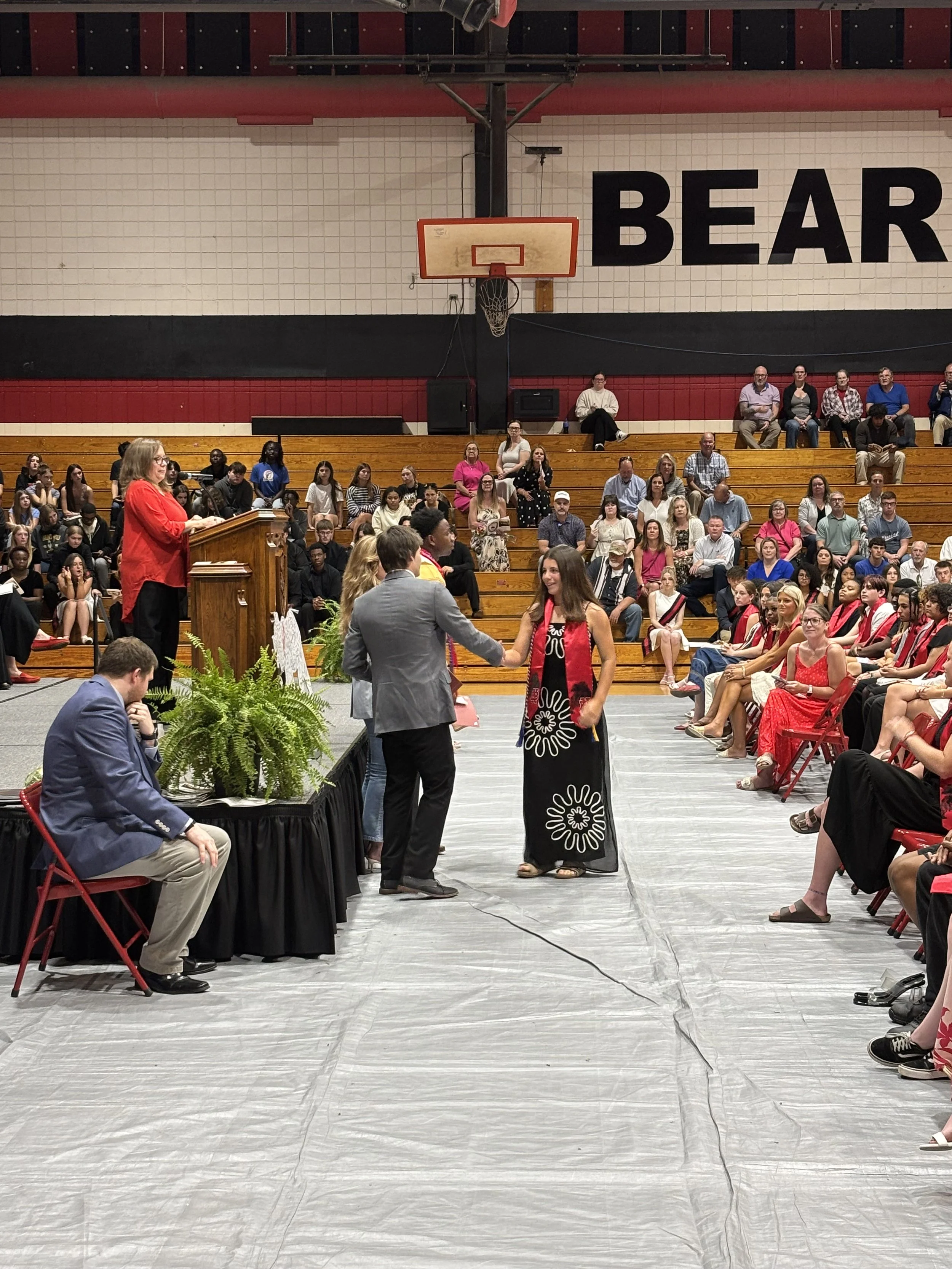 NBHS Senior Madison Game receiving the Tanner Webb Student-Athlete Scholarship (April 2026)