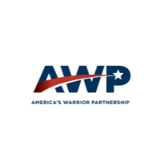 Logo of America's Warrior Partnership with the abbreviation AWP and a star in the design.