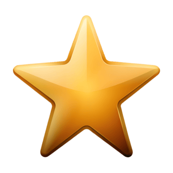 A large, golden, five-pointed star.