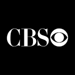 CBS logo with a black background and white text
