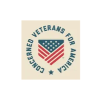 Logo for the Comeback Veterans for America organization featuring a stylized American flag with stars and stripes inside a shield shape.