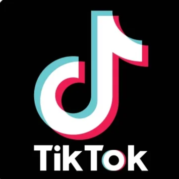 TikTok logo with black background