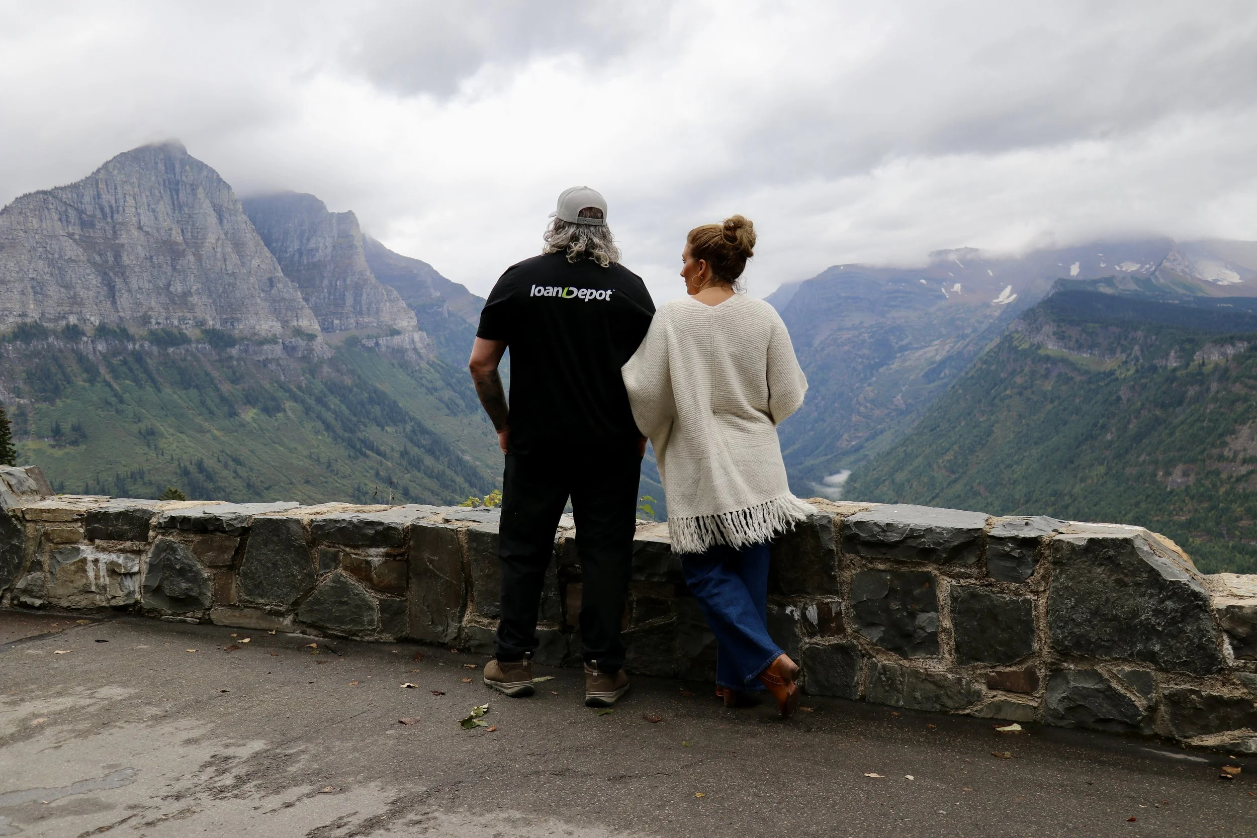 Herb and Corrie taking in the beauty of Glacier National Park