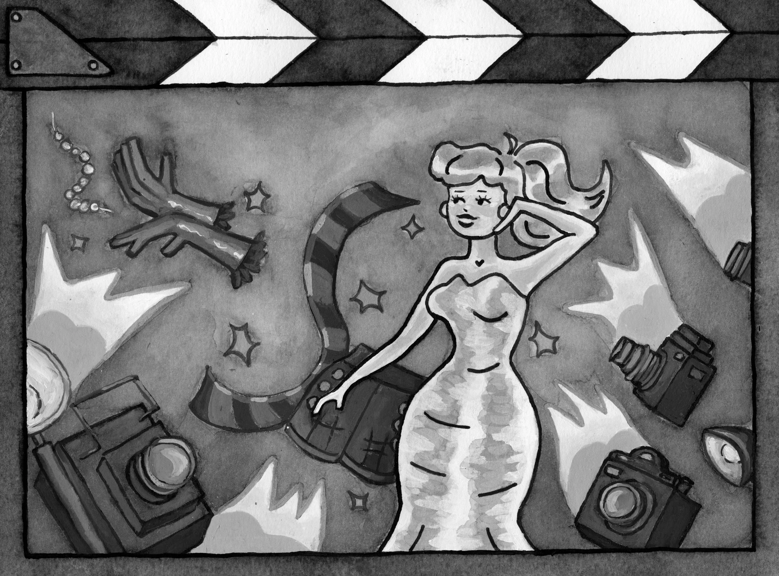 9in x 12in, Ink, Gouache, 2026