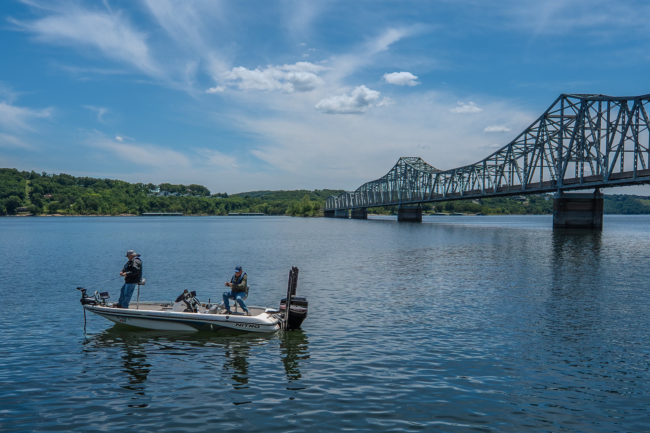 Fishing beneath the bridge | Kimberling City