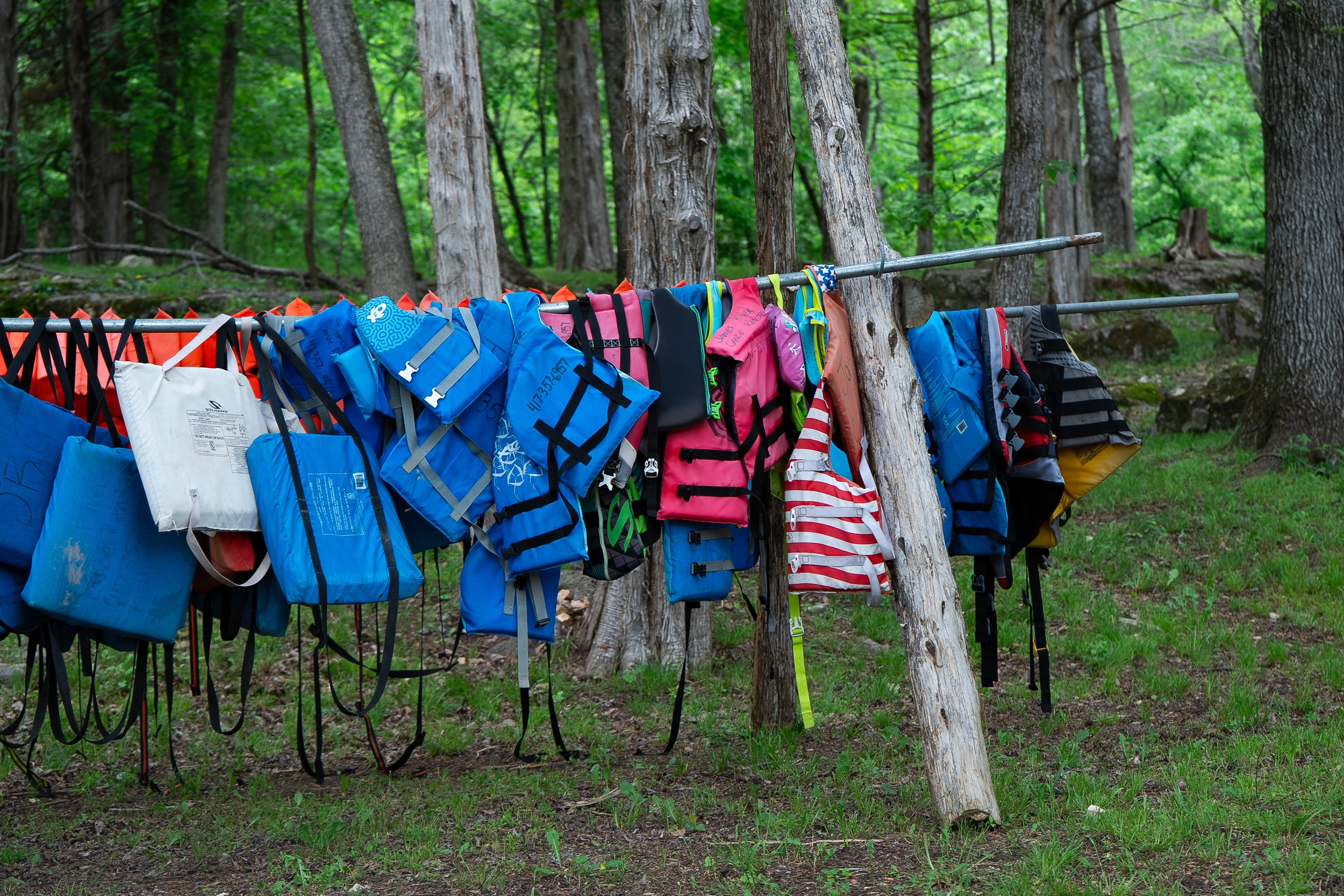Life jackets hang out to dry | Galena