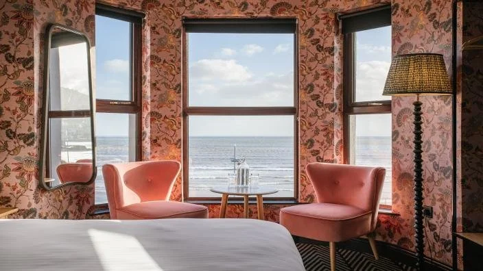 Room with a view of the Irish sea for Art workshop retreat art students