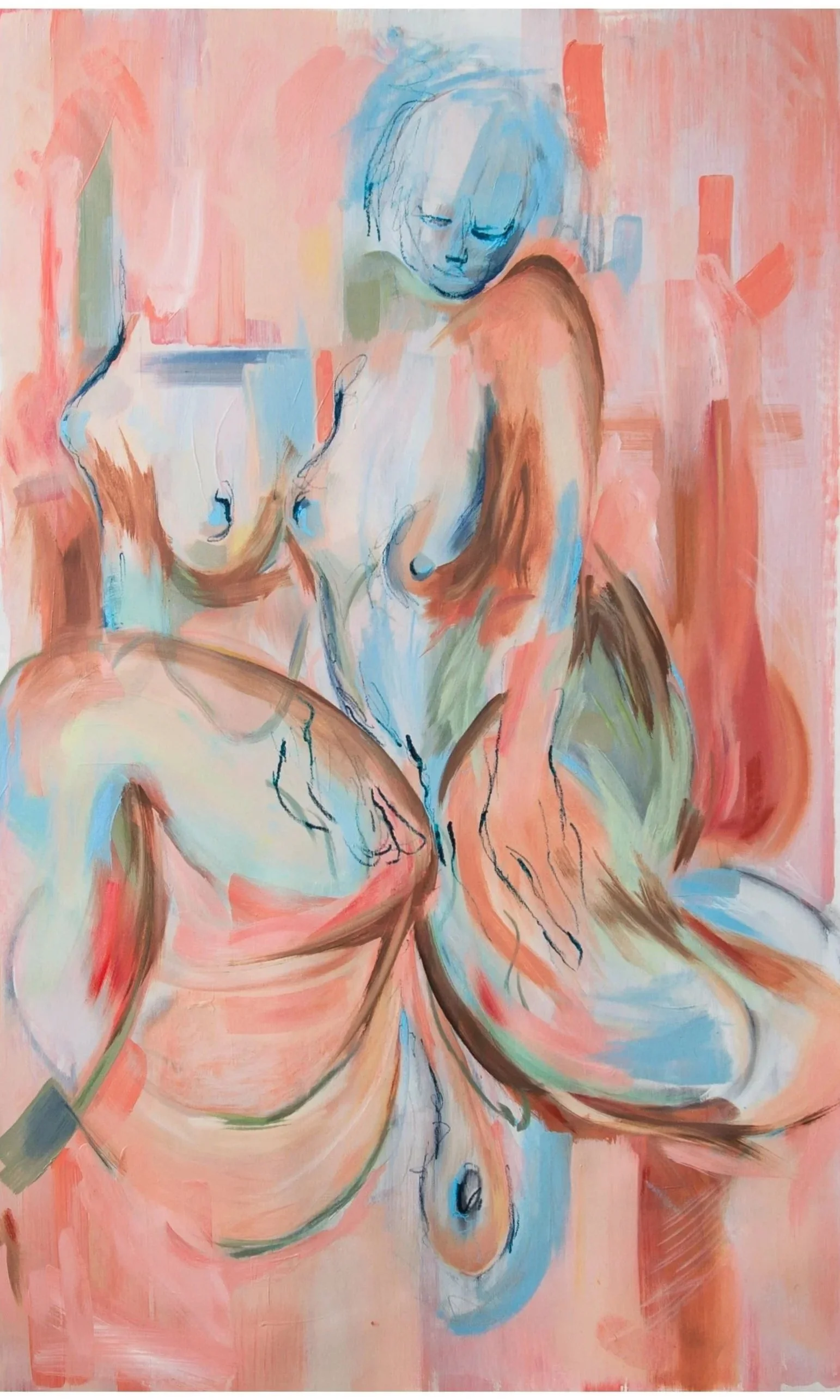 "Genie in a Bottle." 160x120 cm. Oil & oil stick on canvas. 2026. 