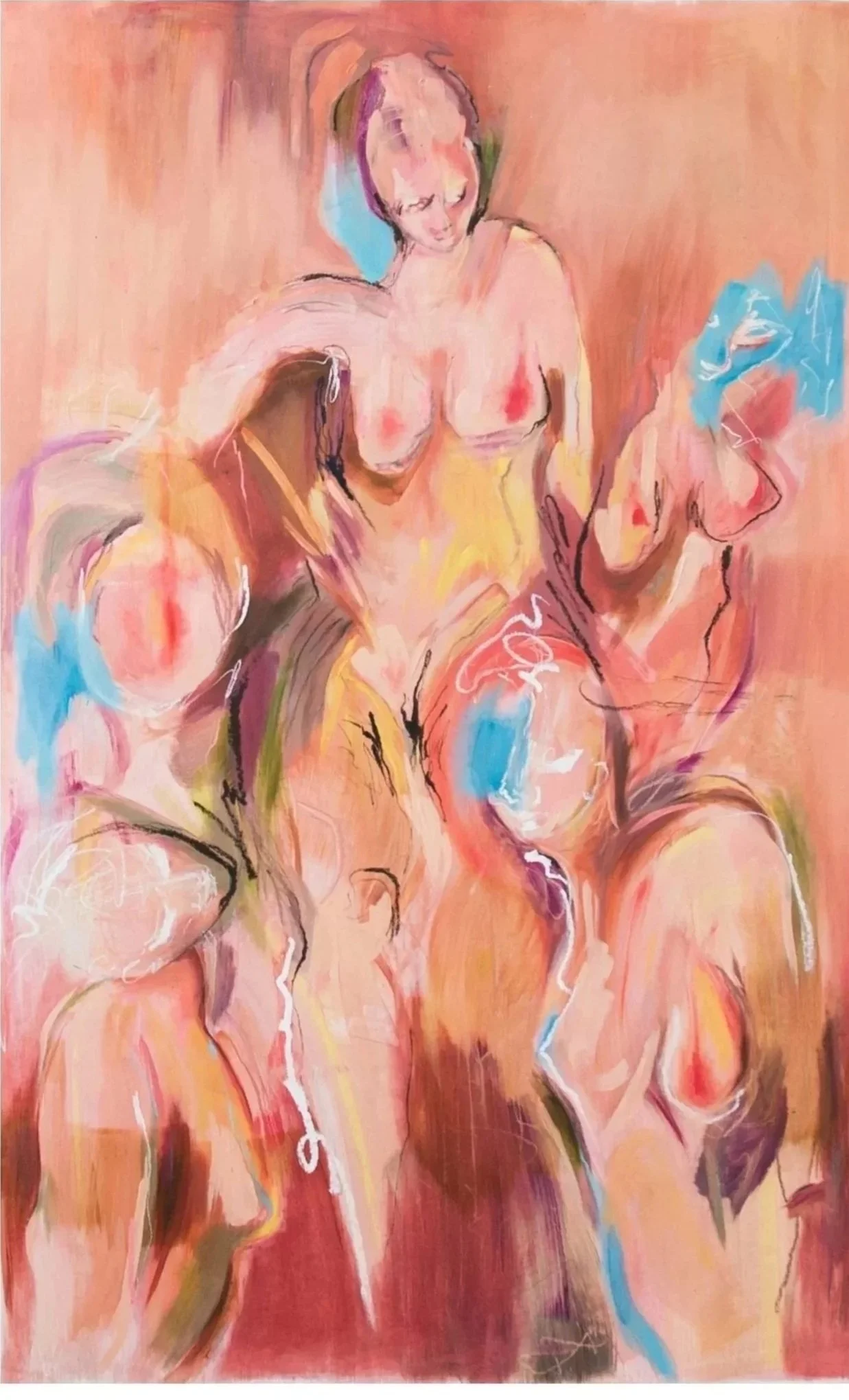  "All The Things She Said." 140x90 cm. Oil & oil stick on canvas. 2026. 