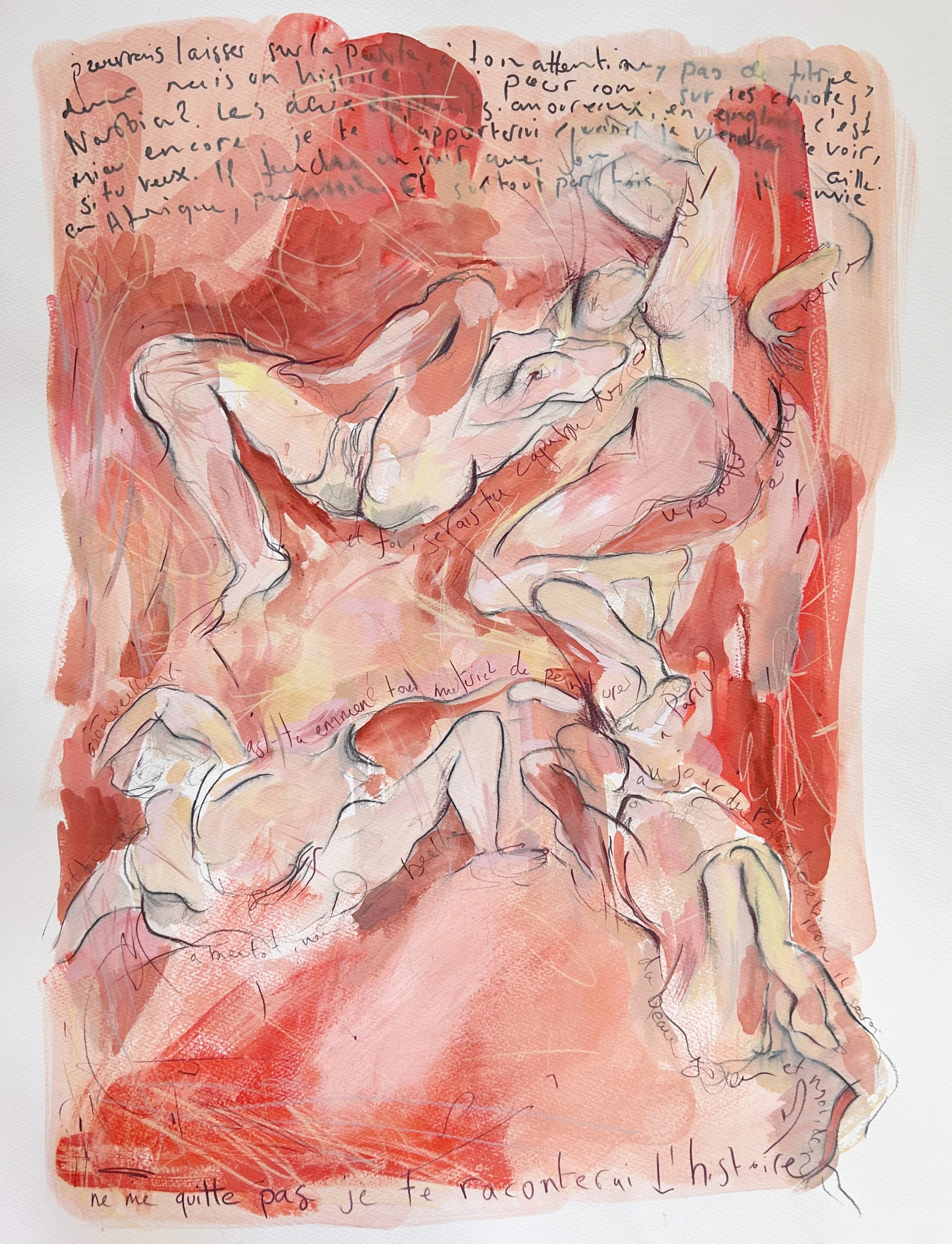 "All I Ask." 76x56 cm. Gouache & pencil on paper. 2025. Sold. 