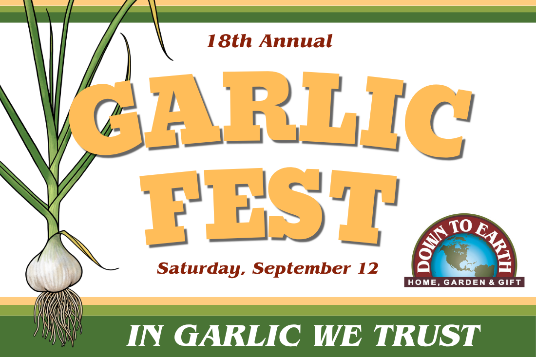 September 12 - Down To Earth's 18th Annual Garlic Fest