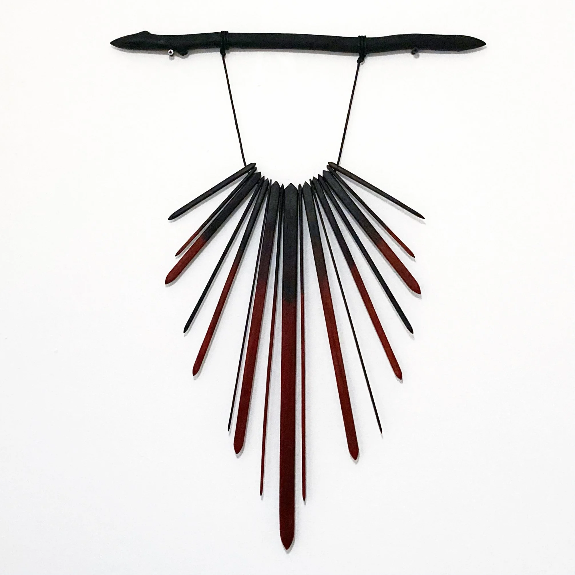 ombre padauk wall hanging