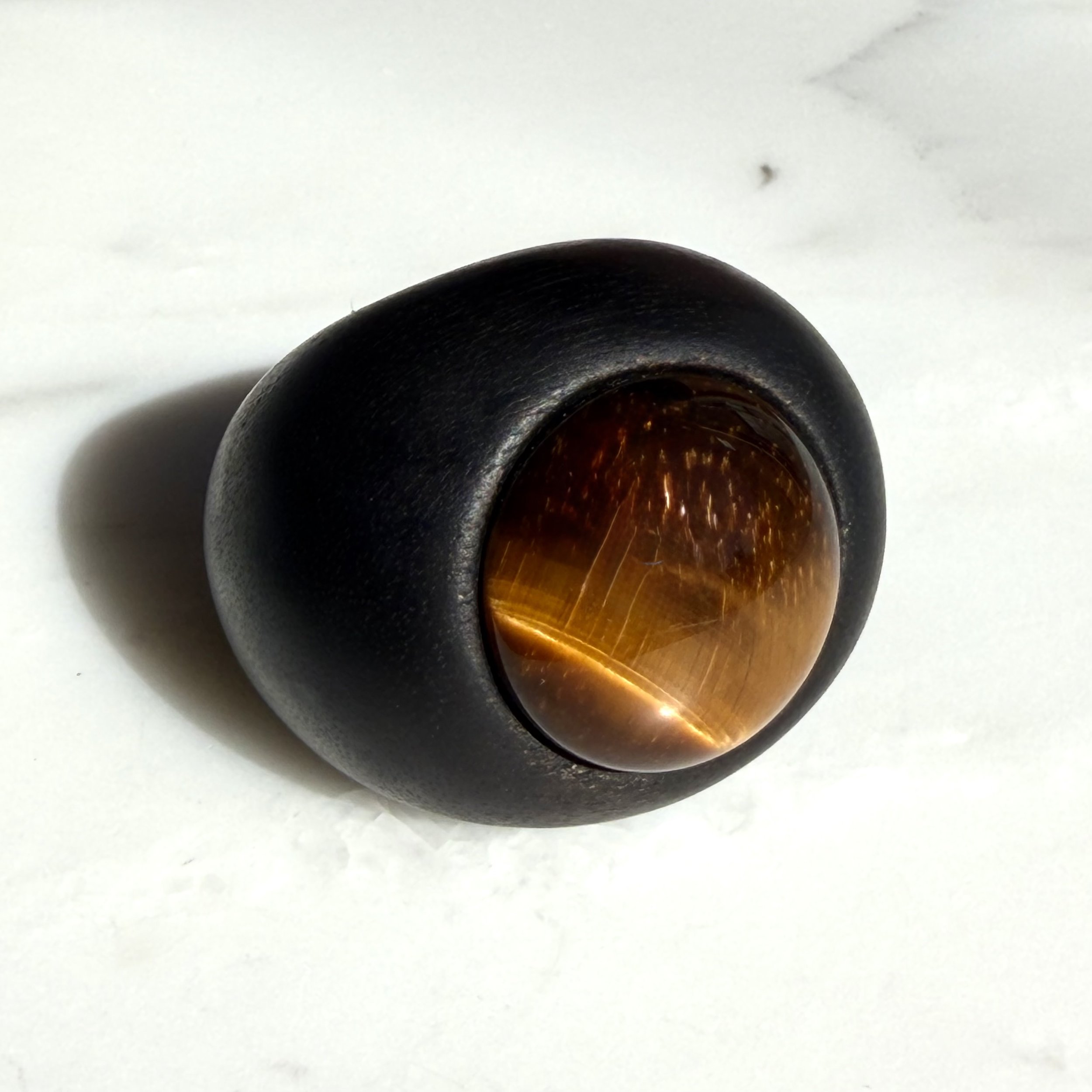 tiger eye & holly ring