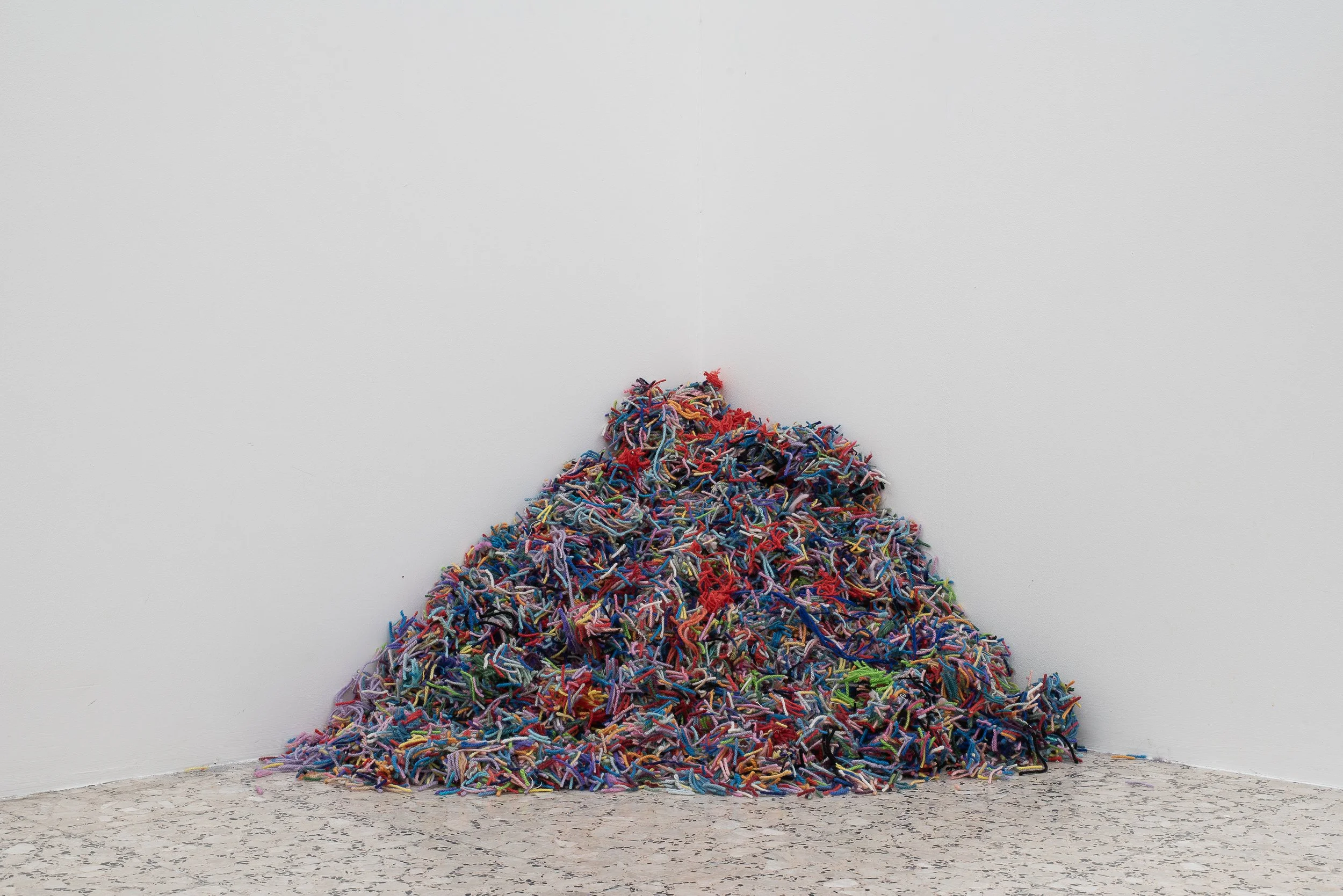 Le temps perdu
100 x 70
Pile of wool yarn clippings 