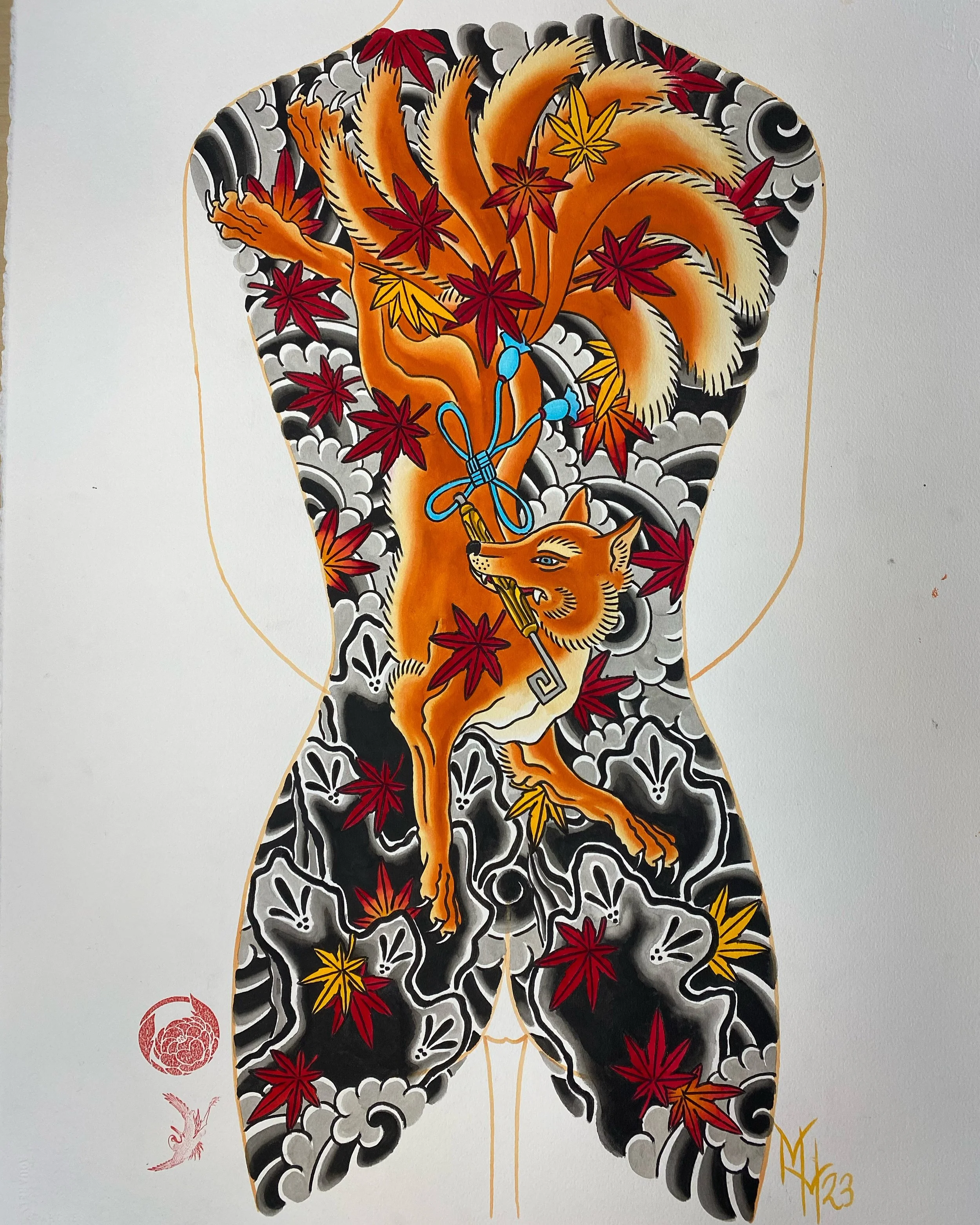 Kitsune Back Piece