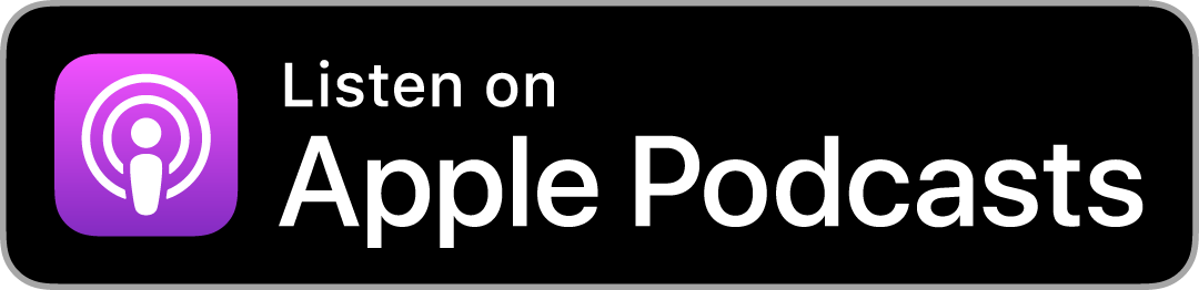 Podcast advertisement encouraging listening on Apple Podcasts