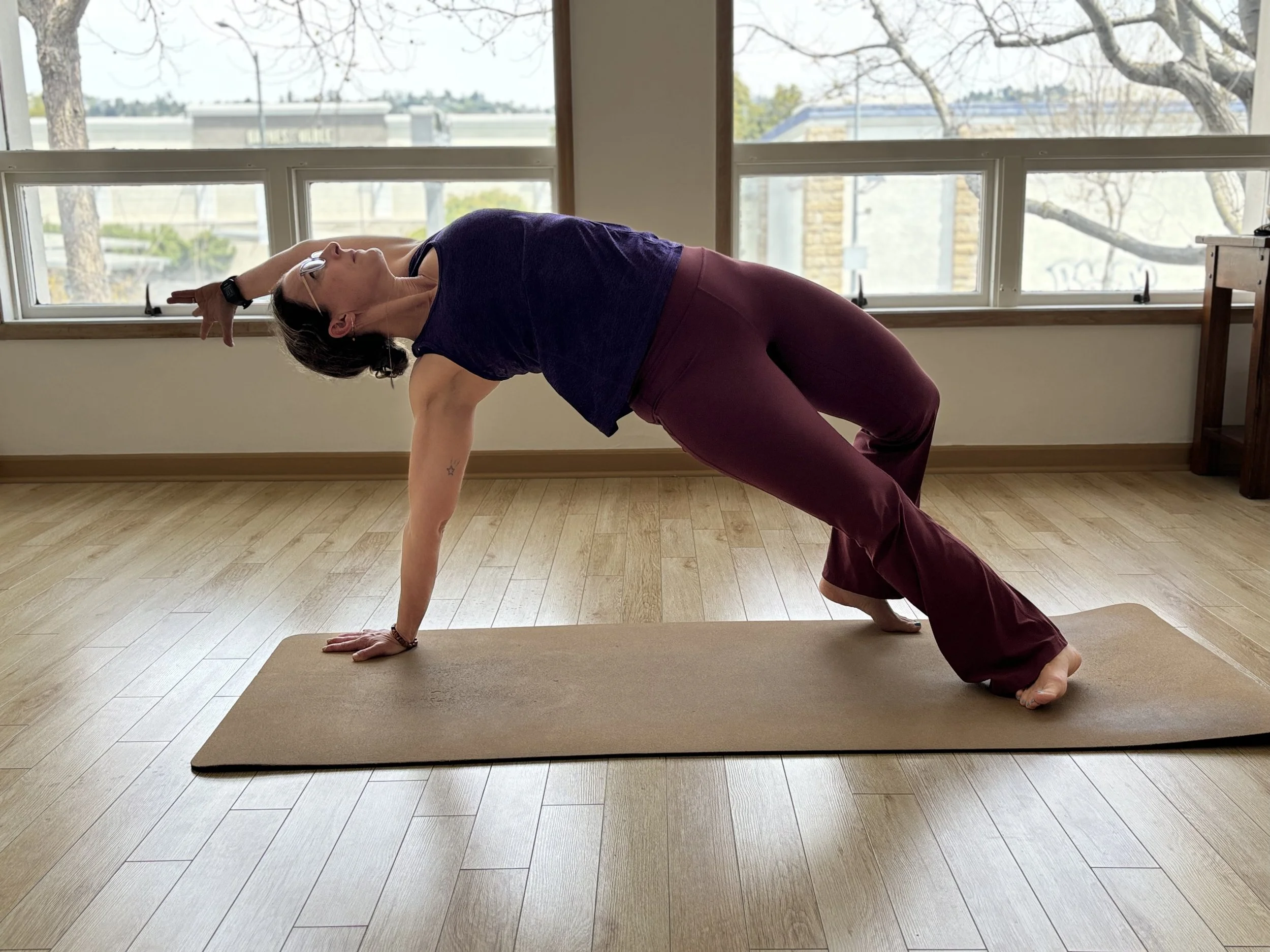 meredith in yoga pose