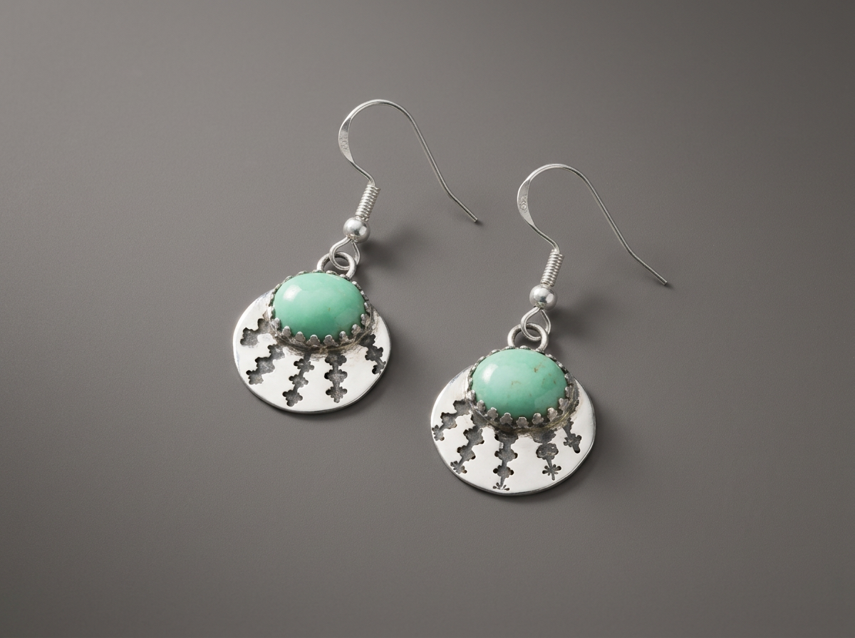 The New Bloom // Hand-Stamped Chrysoprase Dangle Earrings