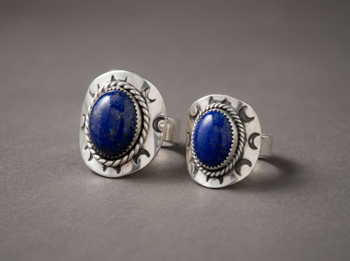 The Midnight Rider // Lapis Lazuli Shield Ring