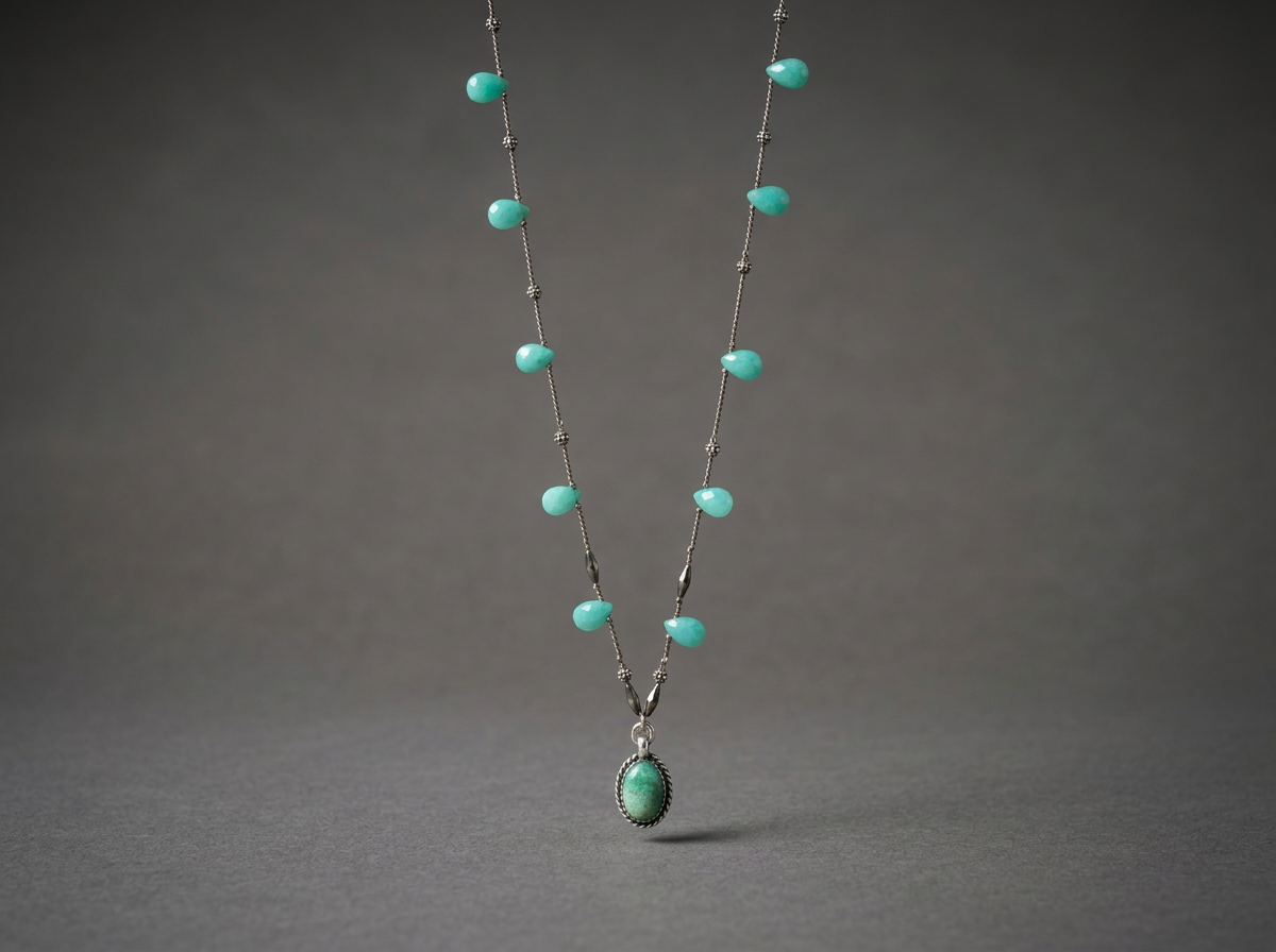 The Second Spring // Chrysoprase Station Necklace