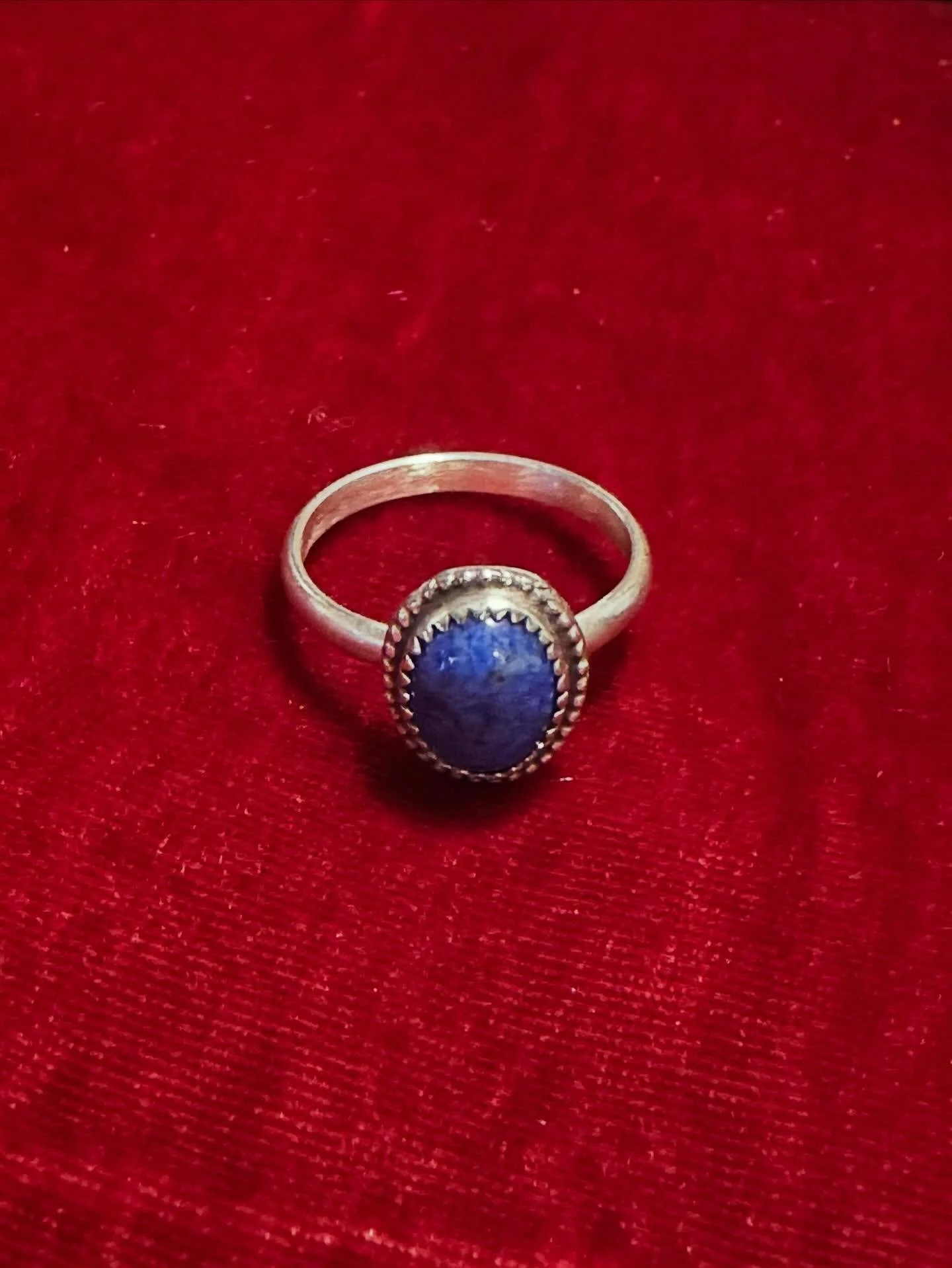 I loved making this one! Denim Lapis in Sterling Silver 
#handmadesilverjewelry #sterlingsilverjewelry #denimlapis #lapisring