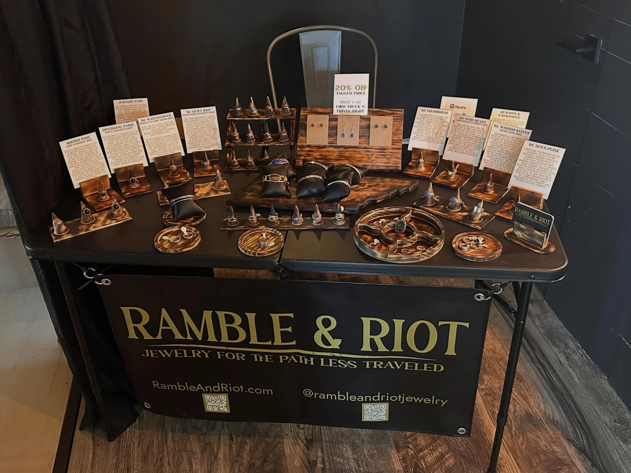 Come on out to @thehighyall mocktail bar in Crieve Hall for fish, trivia, jewelry and fun!  Trivia starts at 7 so head on over here now!  #nashvilletn #trivianight #handmadejewelry #sterlingsilverjewelry
