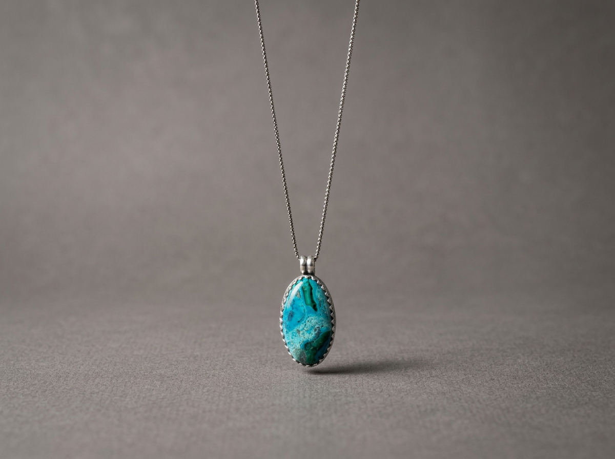 The Listening Heart // Chrysocolla Pendant Necklace