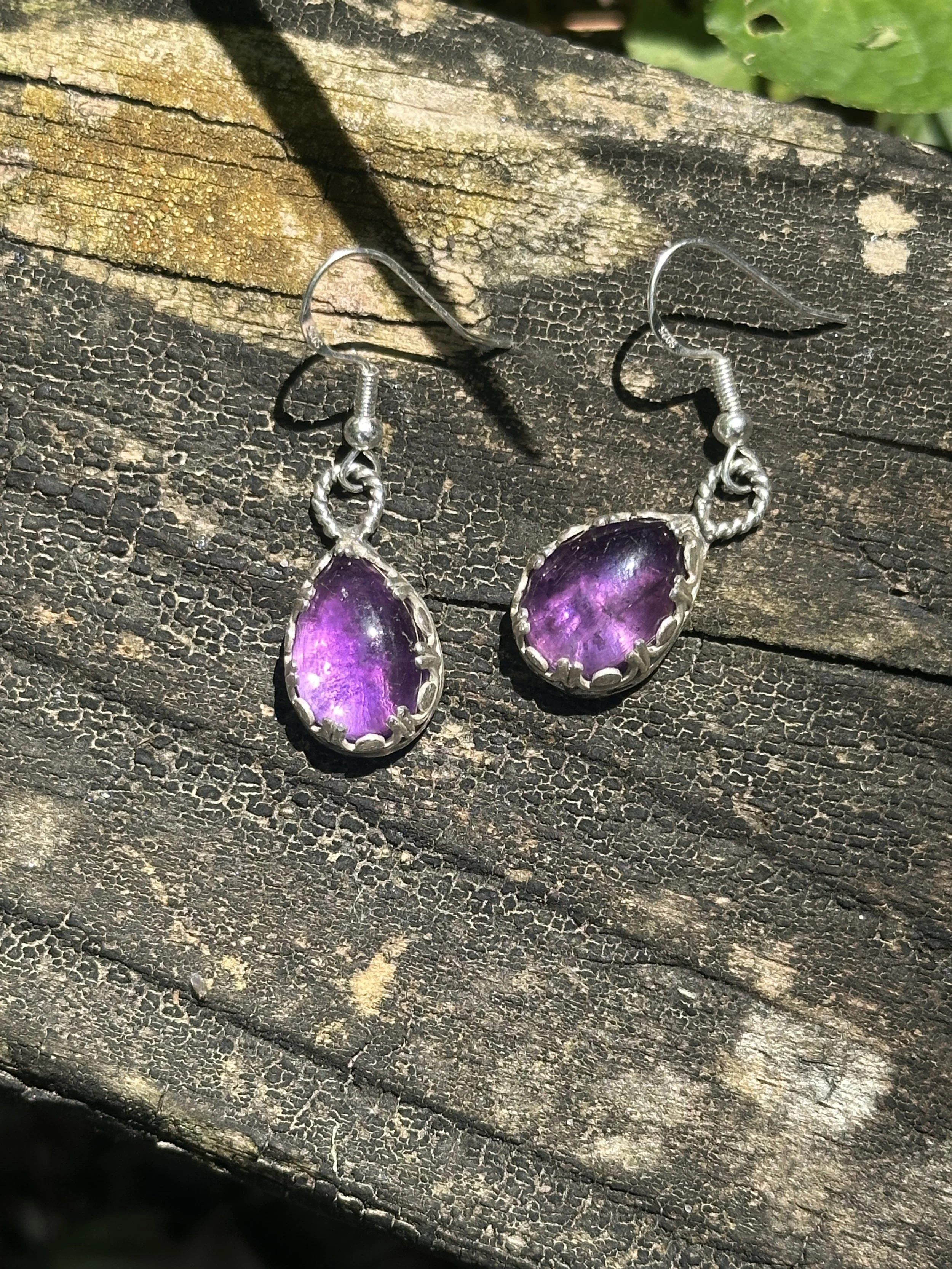 The Sovereign Grace // Sterling Amethyst Teardrop Earrings