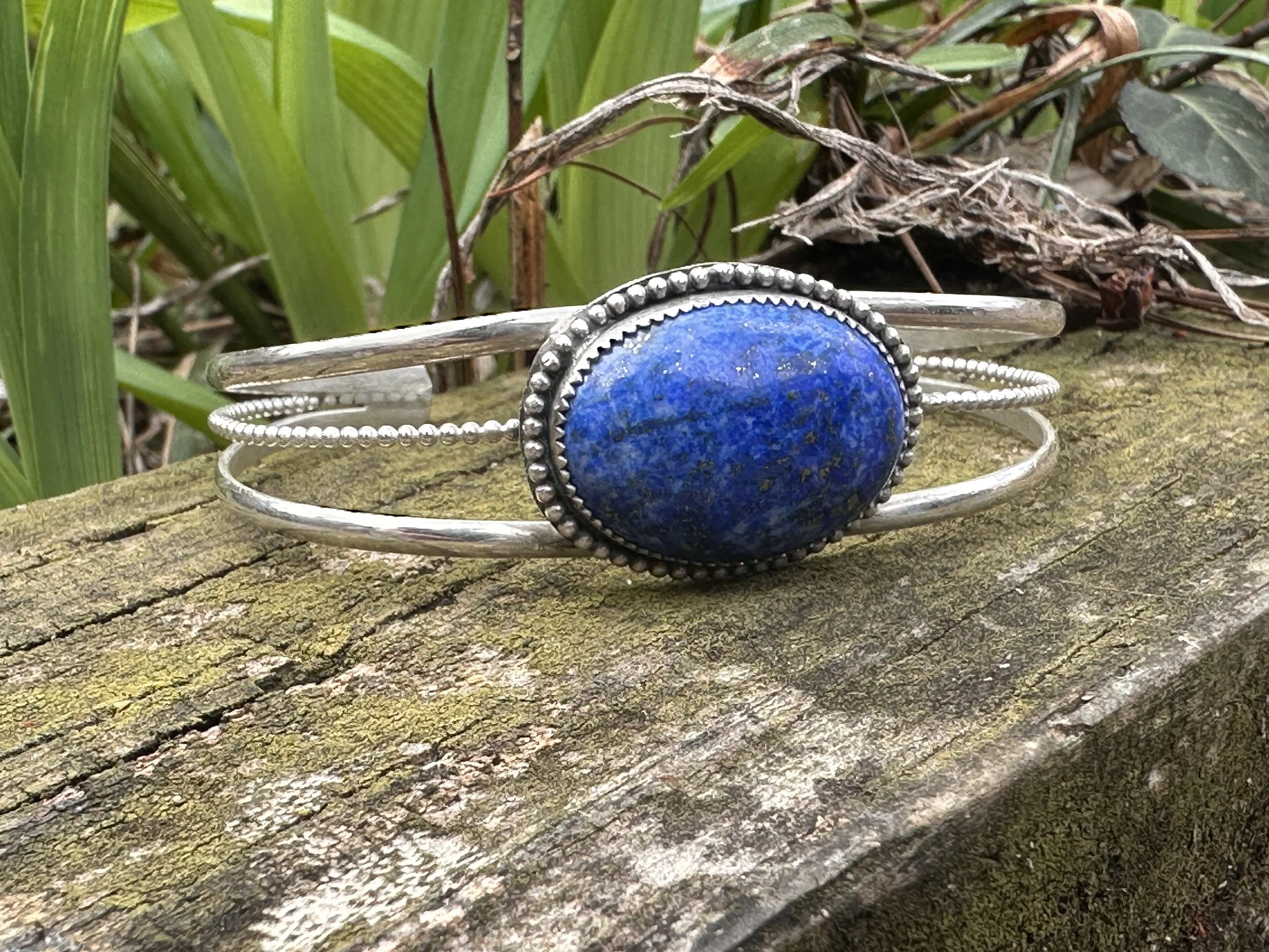 Inner Vision // Denim Lapis Fine Cuff