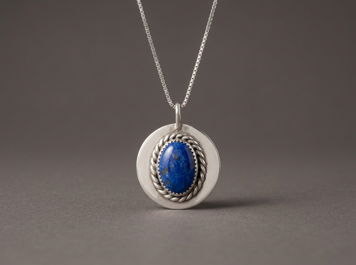 The Inner Compass // Denim Lapis Pendant