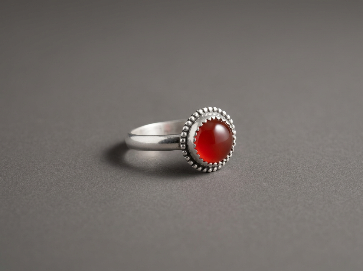 The Sun’s Pulse // Beaded Carnelian Ring
